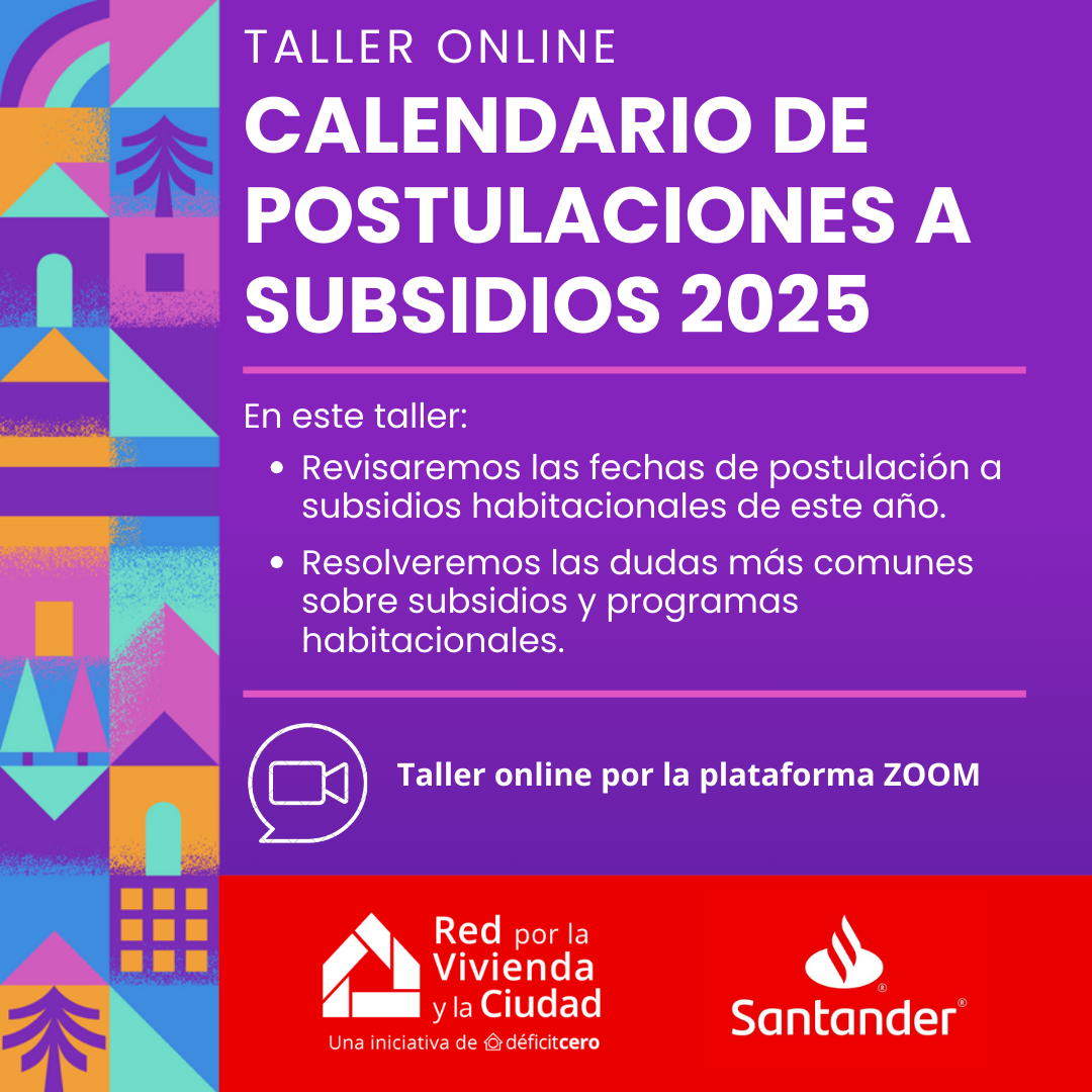 Calendario de postulaciones a subsidios 2025